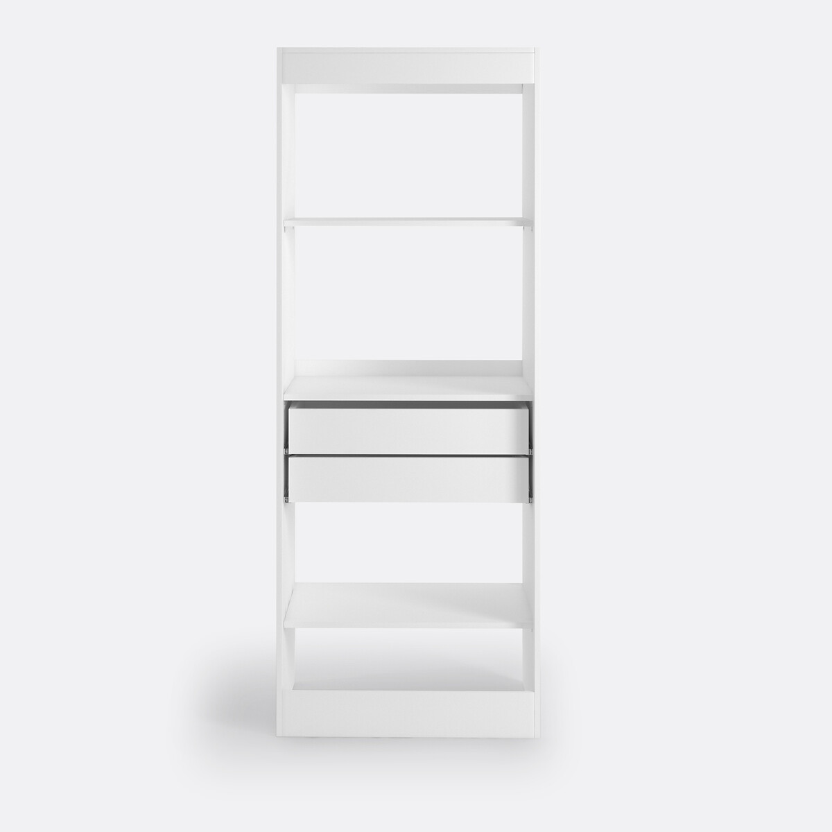 Modulo guardaroba, 3 ripiani e 2 cassetti Build bianco, LA REDOUTE INTERIEURS