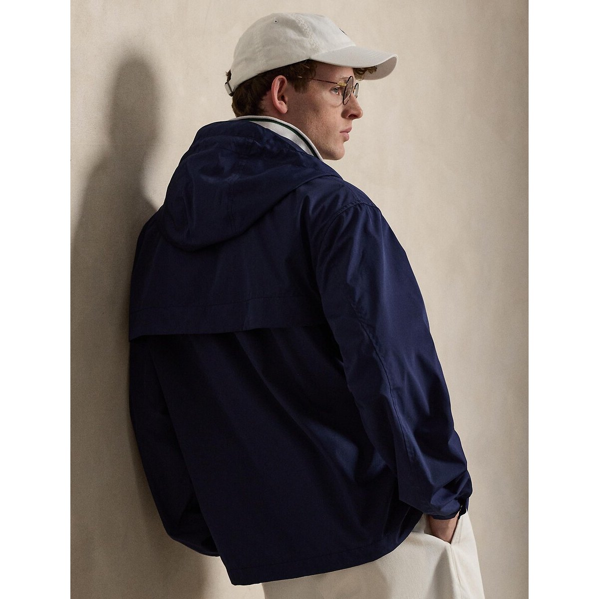 Blouson à capuche bleu marine, POLO RALPH LAUREN