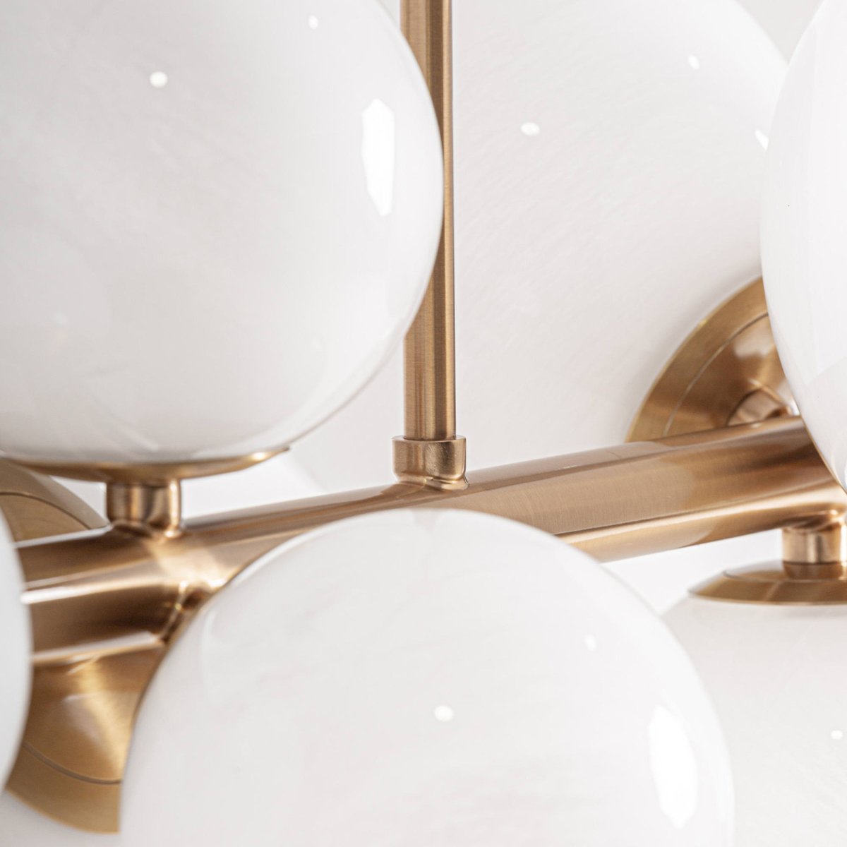 Plafonnier contemporain en cristal blanc et or, RECOLLECTION
