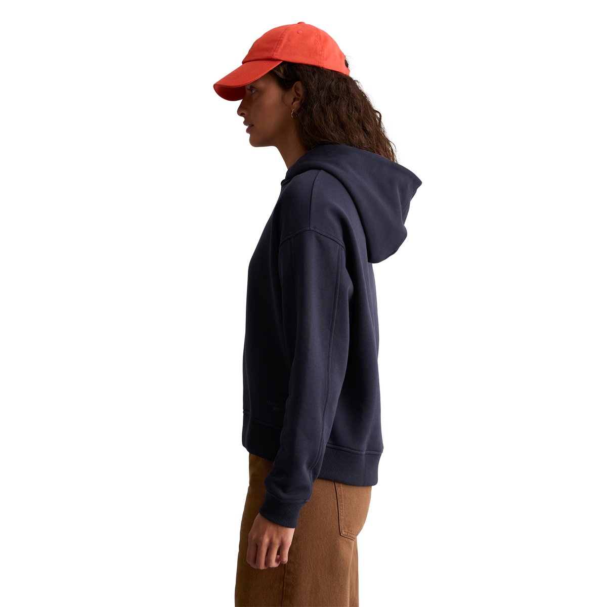 Sweat à capuche coupe classique en mélange de coton bio tout doux bleu, MARC O’POLO DENIM