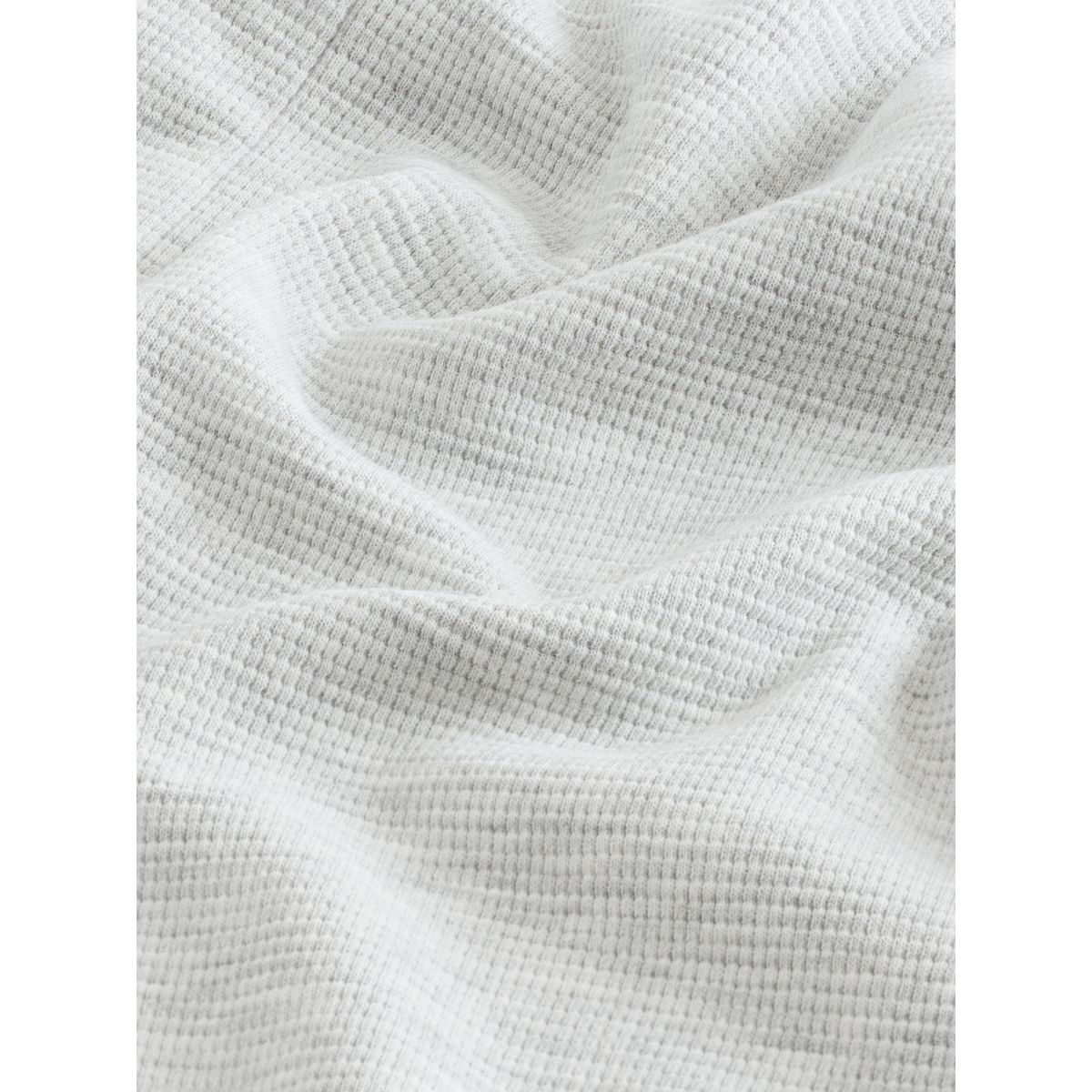 Polo à manches longues et texture gaufrée gris clair, NEXT