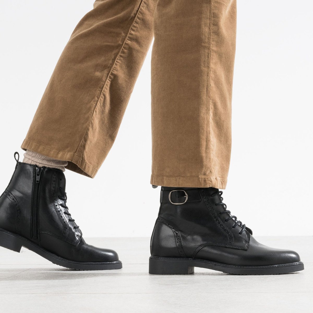 Boots en cuir ANANE noir, ERAM