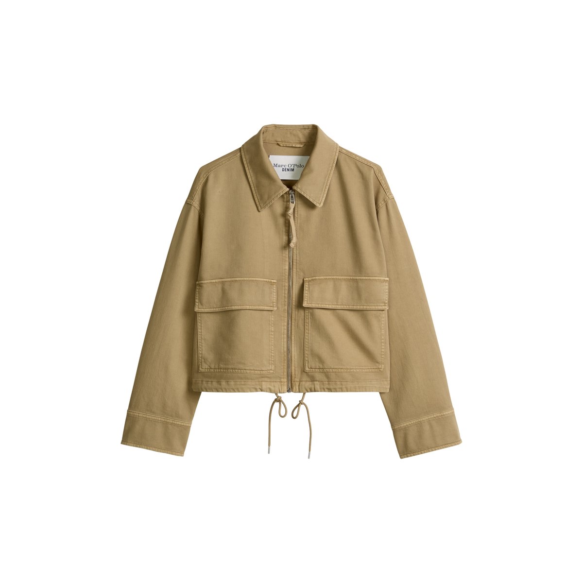 Veste en sergé regular en coton organique-lyocell stretch beige, MARC O’POLO DENIM