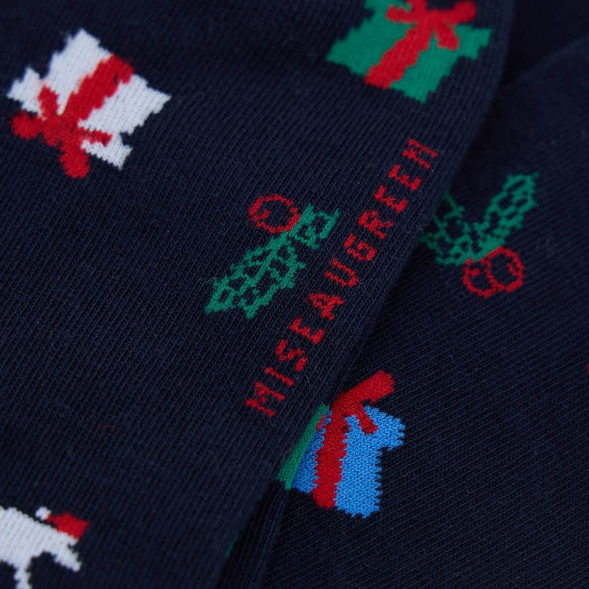 Chaussettes de Noël Edgard bleu marine, MISE AU GREEN