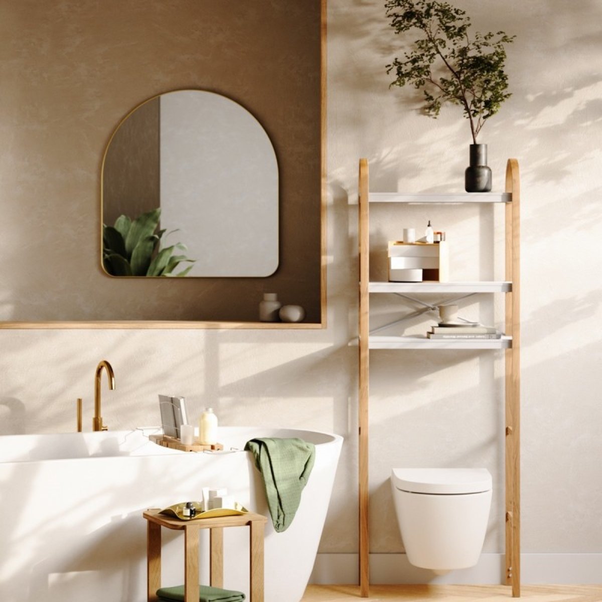 Pont de baig bois bambou design  AQUALA bois clair, UMBRA