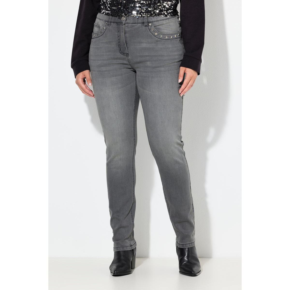 Jean Sarah à jambe étroite jean gris, ULLA POPKEN