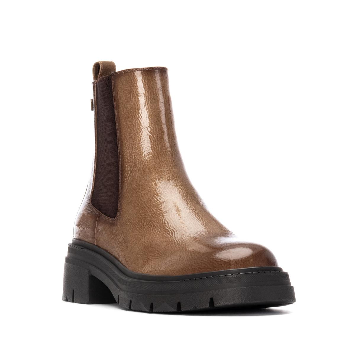 Bottine Chelsea Plaine Décontractée Fermeture éclair beige, XTI
