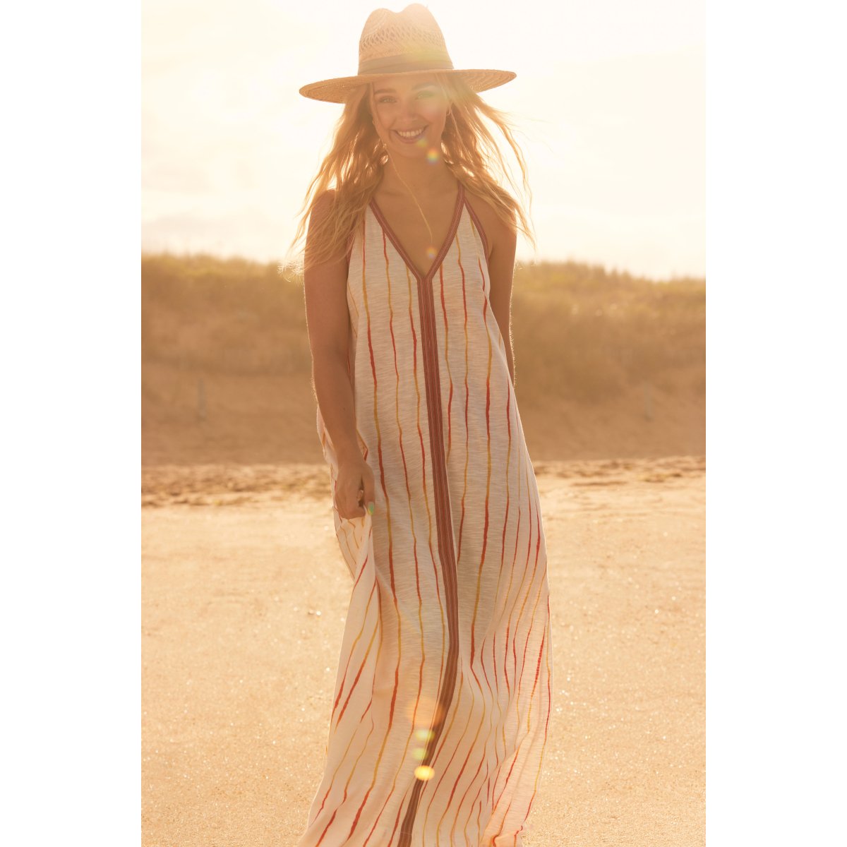 Coeur De Miss en Robe longue SUNRISE coucher de soleil, ARMOR-LUX