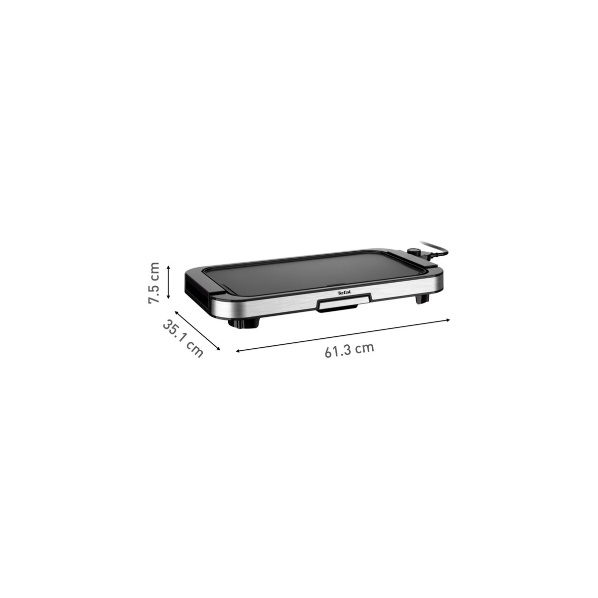 Plancha électrique Giant modulo plaque ammovible CB632DF0 couleur unique, TEFAL