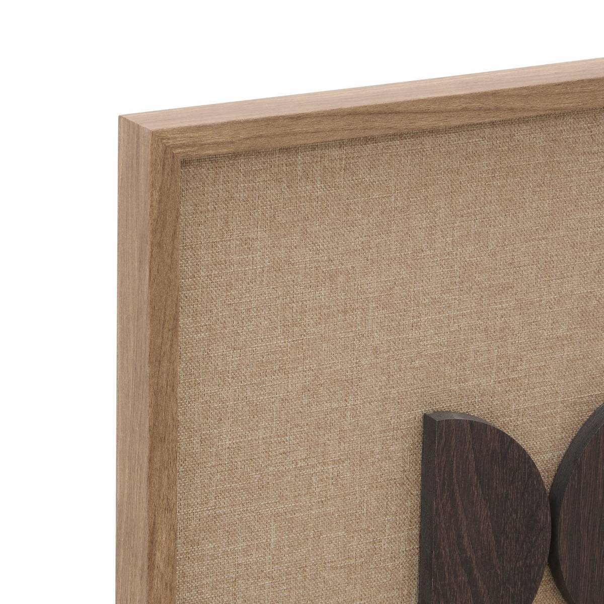 Toile 3D carrée NYER beige lin, ATMOSPHERA