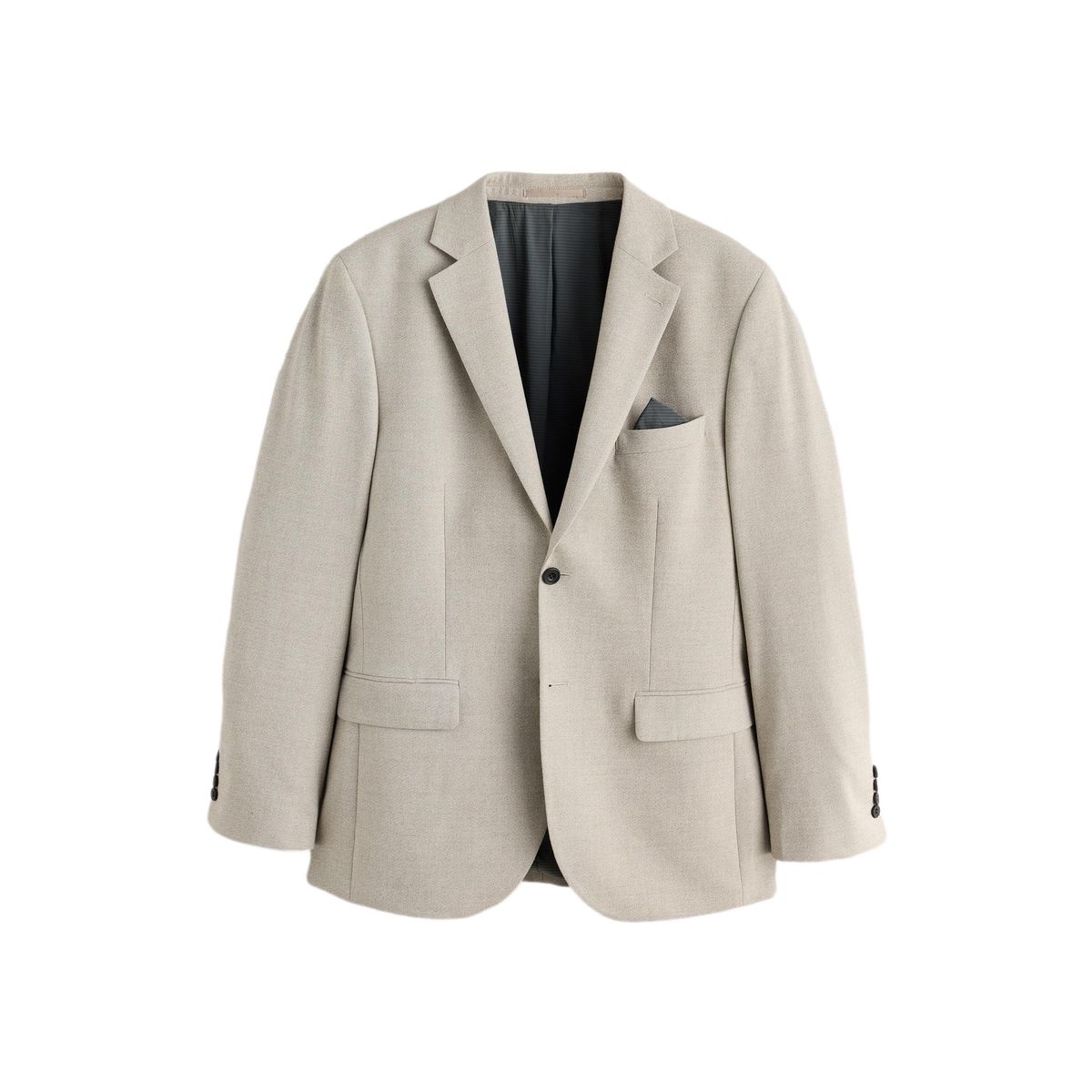 Veste de costume près du corps en flanelle écru, NEXT