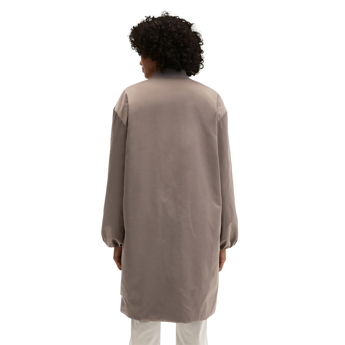 Manteau blouson style aviateur regular en sergé de polyester recyclé marron, MARC O'POLO