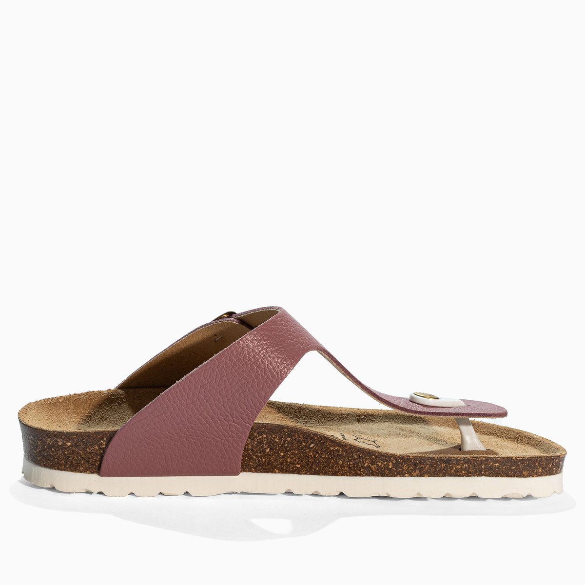 Tongs en cuir MERCURE rose, BAYTON