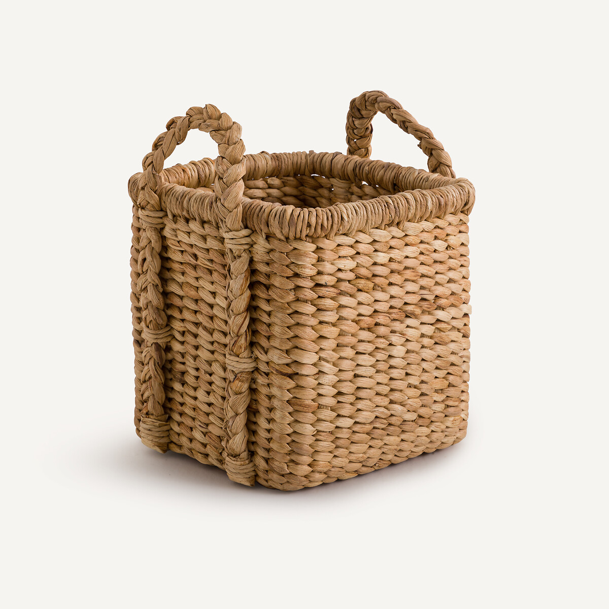 Panier carré en jacinthe d'eau, Tima naturel, AM.PM