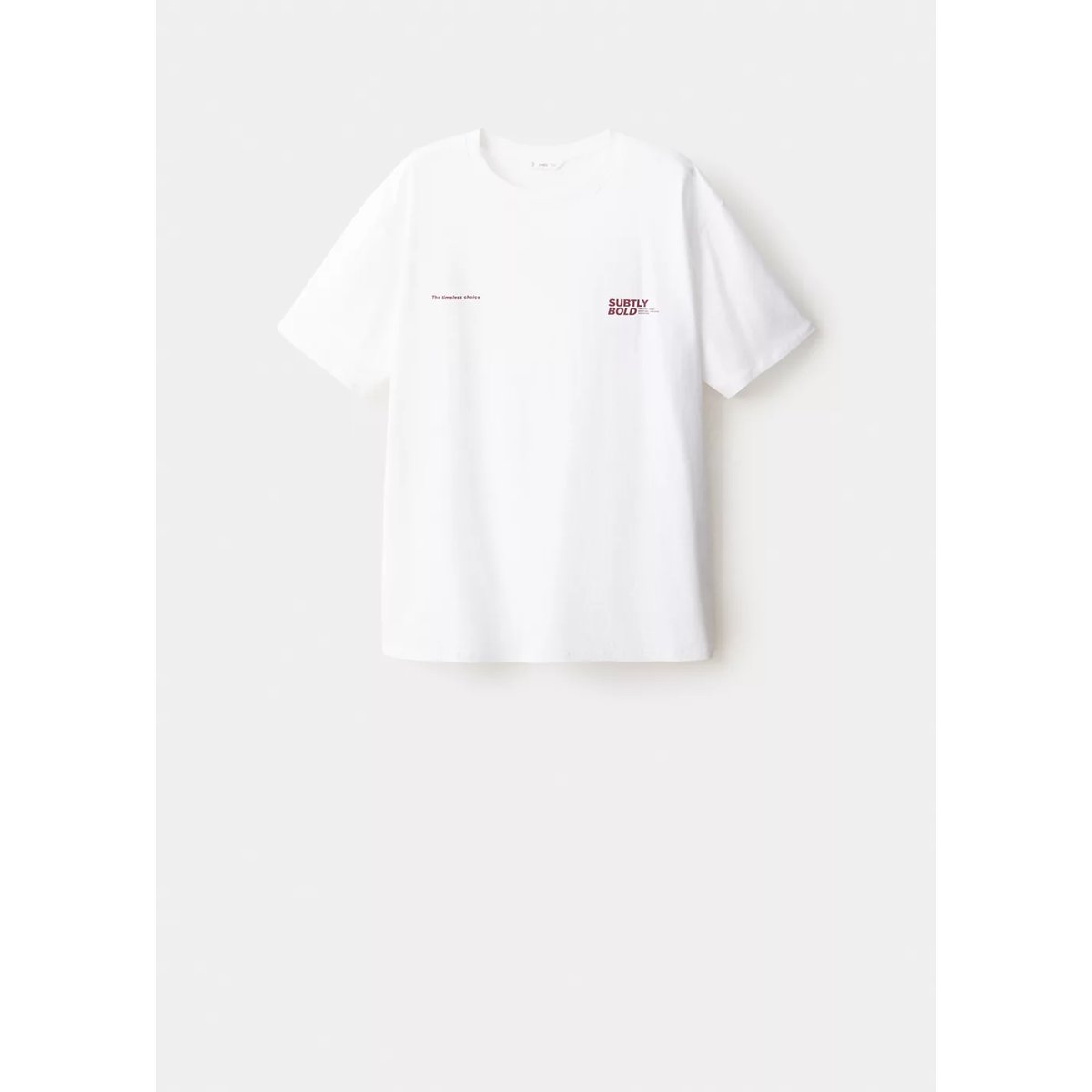 T-shirt coton imprimé graphique blanc cassé, MANGO TEEN