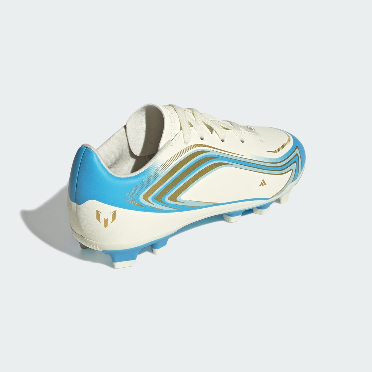 Chaussure De Football F50 Messi Club Terrain Souple / Multi-Surfaces Enfants ivory / semi blue burst / icey blue, adidas Performance