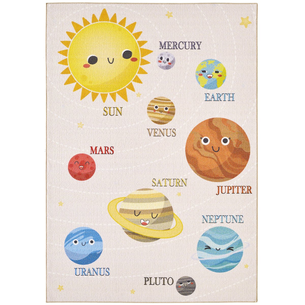 Tapis enfant planète PLAY beige, NAZAR RUGS