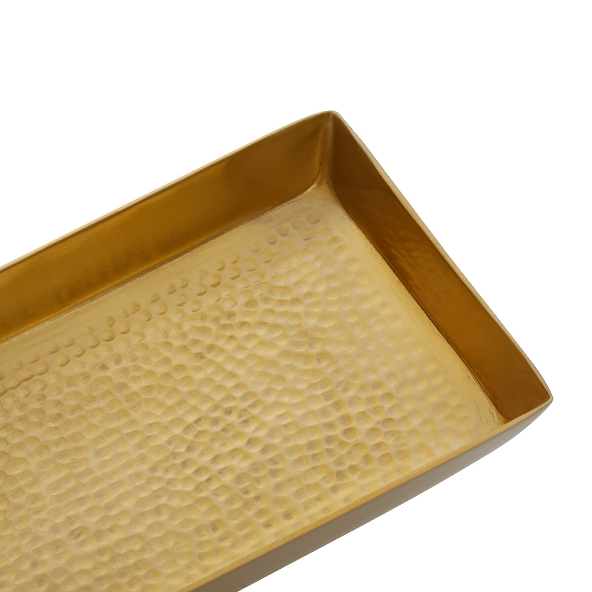 23cm Hammered Effect Gold Finish Tray gold-coloured, FIFTY FIVE SOUTH