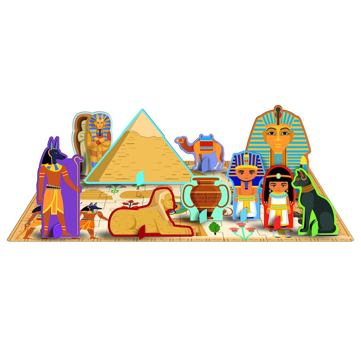 Livre et puzzle L'Egypte marron, SASSI JUNIOR