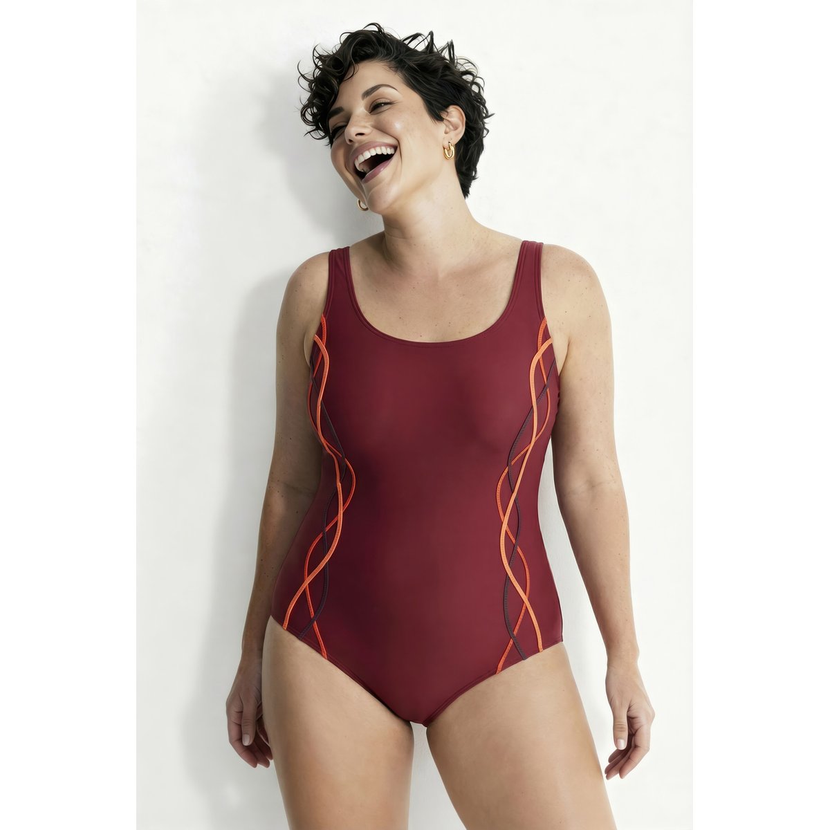 Maillot de bain une pièce rouge pur, ULLA POPKEN