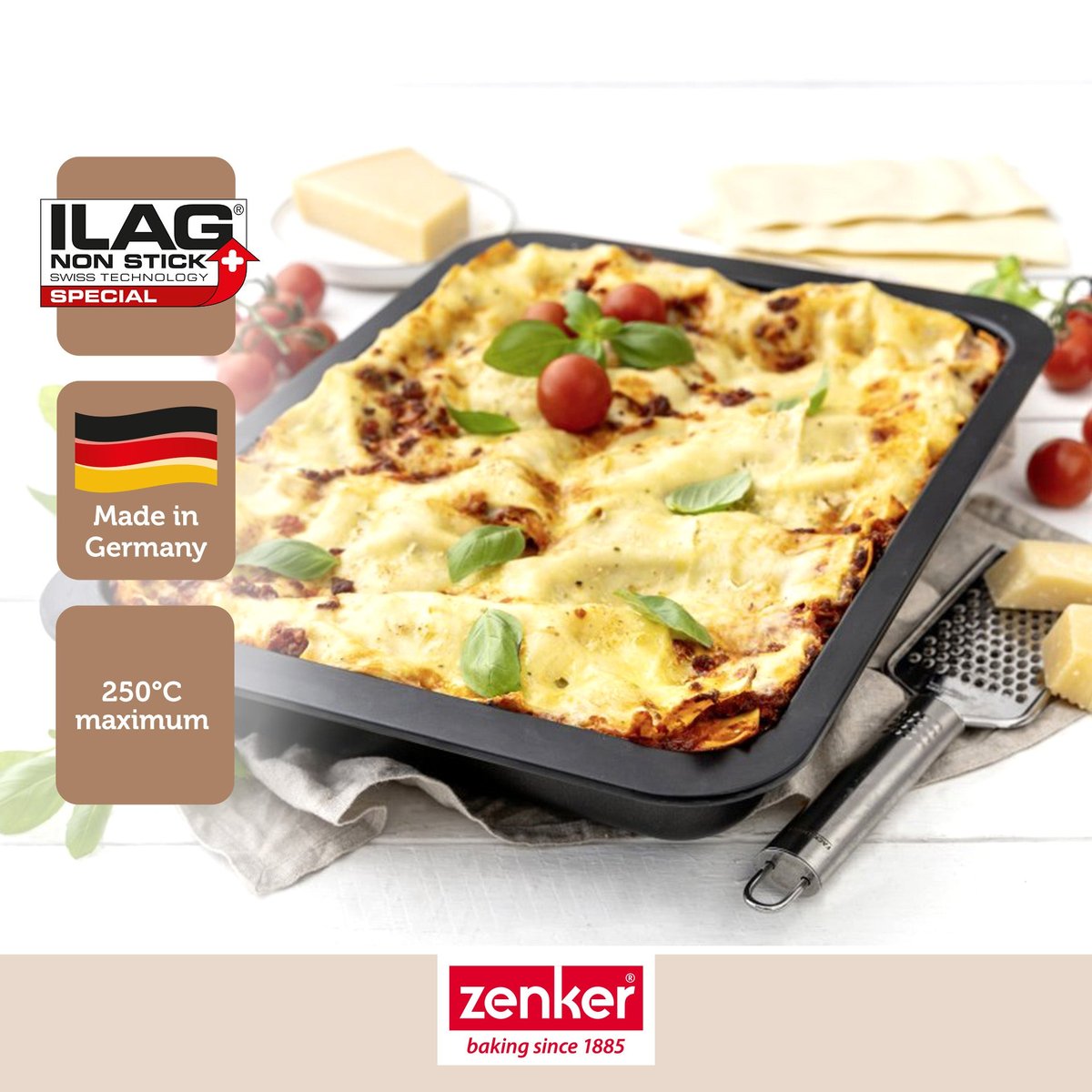 2 plats à lasagnes maison SPECIAL COUNTRIES noir, ZENKER