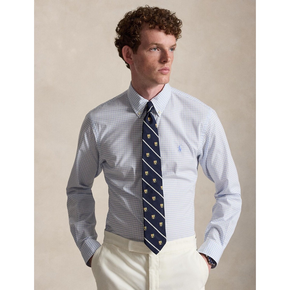 Camisa de popelín, Custom Fit azul/blanco, POLO RALPH LAUREN