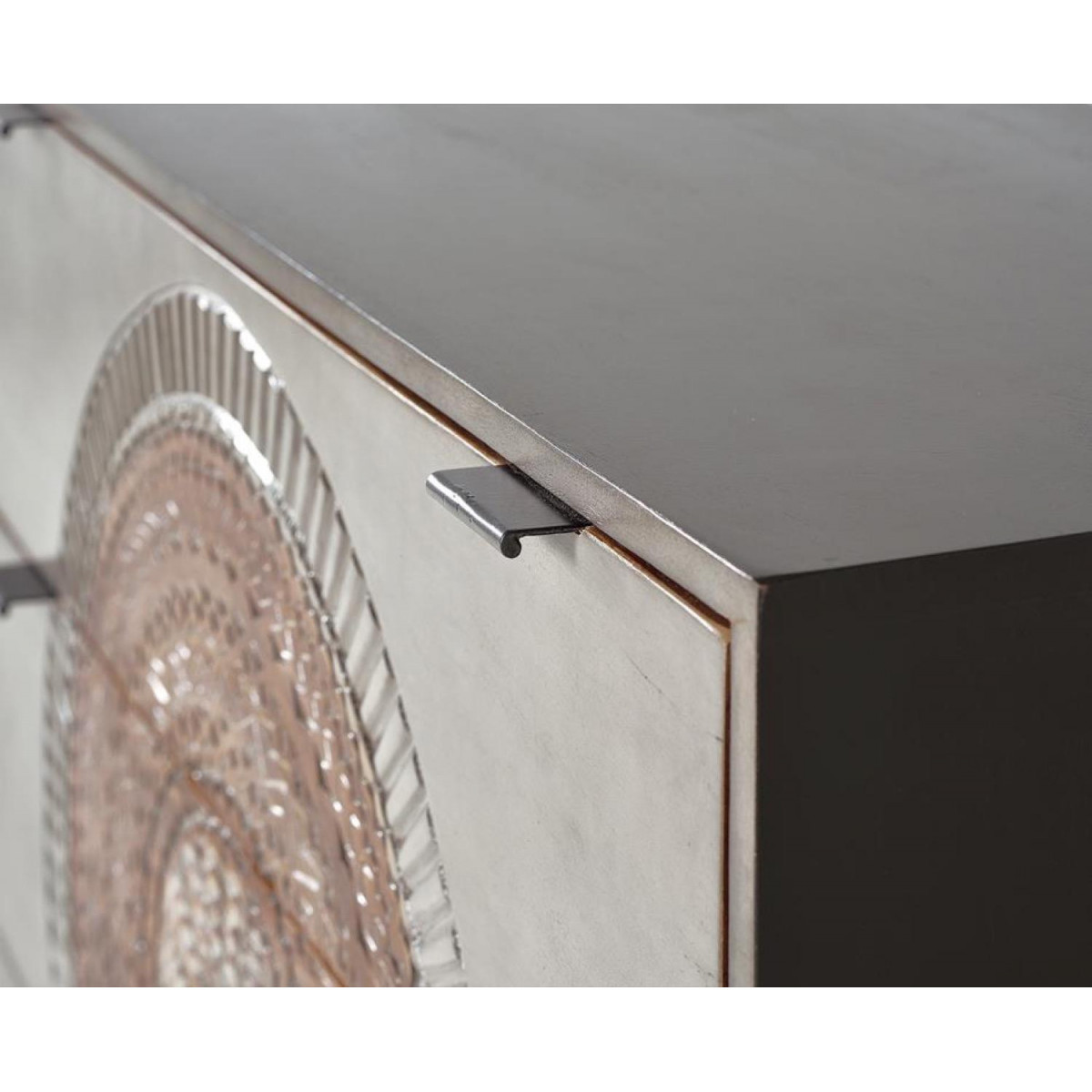 Commode 3 tiroirs - QUIRINE gris, DECORATION D’AUTREFOIS