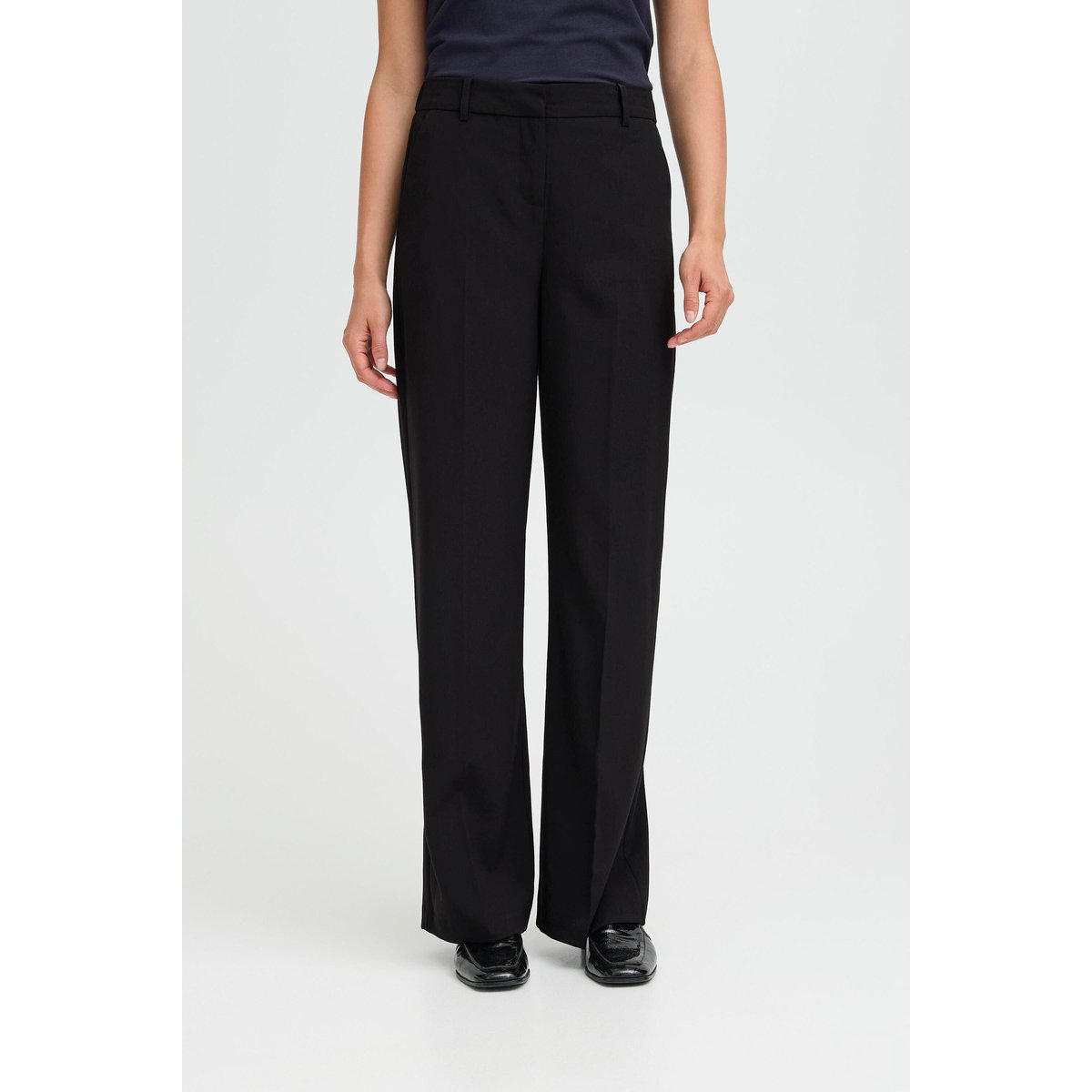 Pantalon feminine coupe droite noir, B.YOUNG