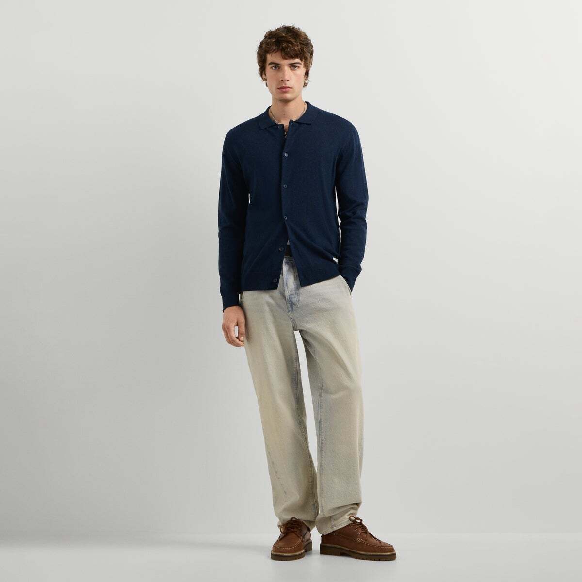 Cardigan En Maille Coupe Regular bleu dulwich, PEPE JEANS