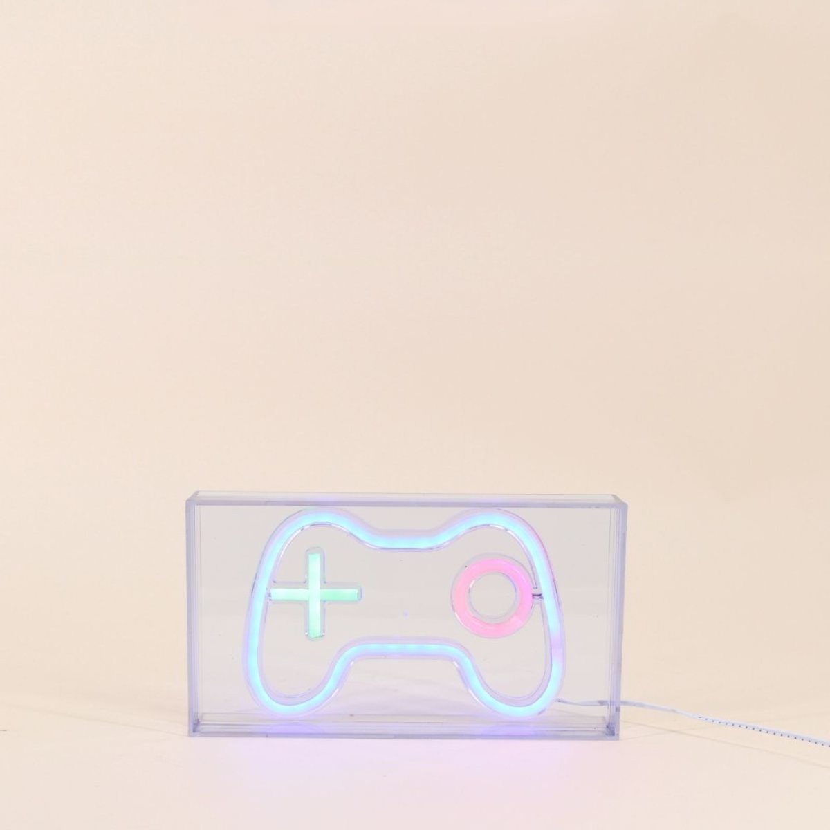 Cadre néon gamer console multicolore 23x13cm gris, ORNAMI