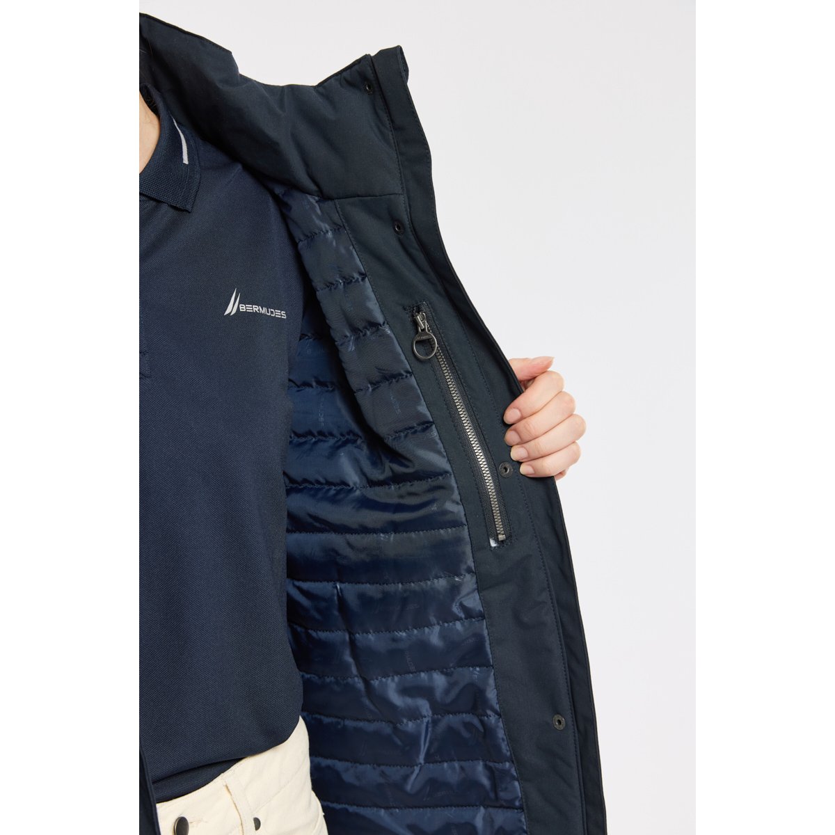 Parka coutures étanches BRAZZA navy, BERMUDES