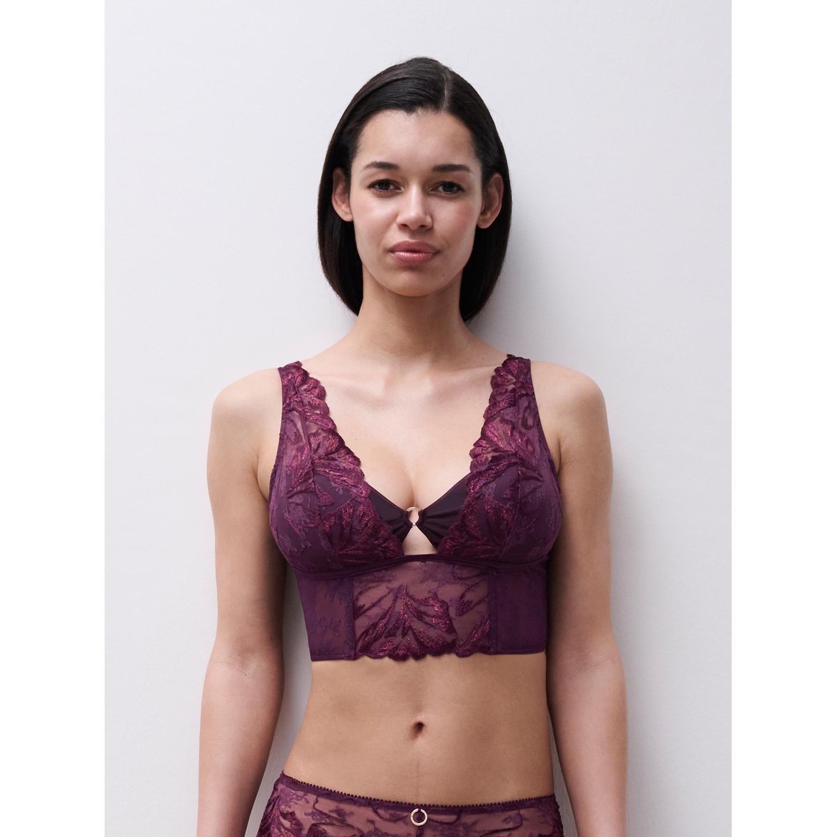 Bustier ILLUSION aubergine lurex, CHANTELLE