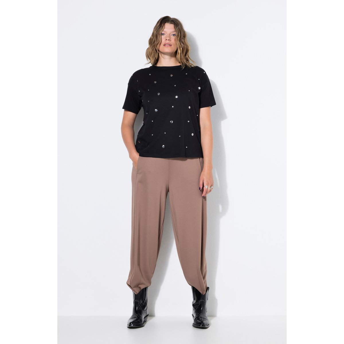 Pantalon coupe « barrel » bruitette, STUDIO UNTOLD