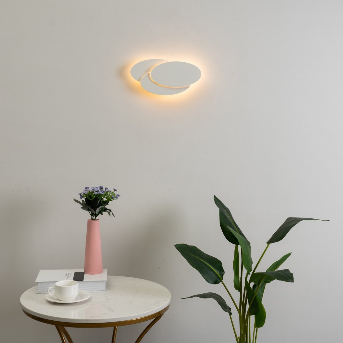 Applique LED triple ovale murale - TRIPLE LUNAR blanc, KOSILUM