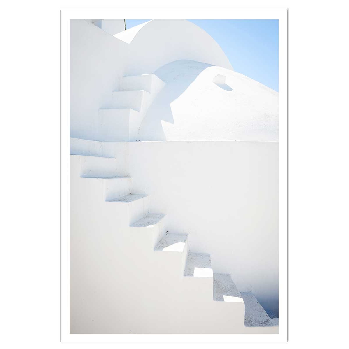 Poster escaliers sur oia affiche seule, HEXOA