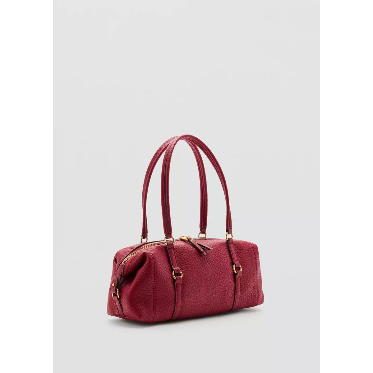 Sac porté épaule simili-cuir rouge, MANGO