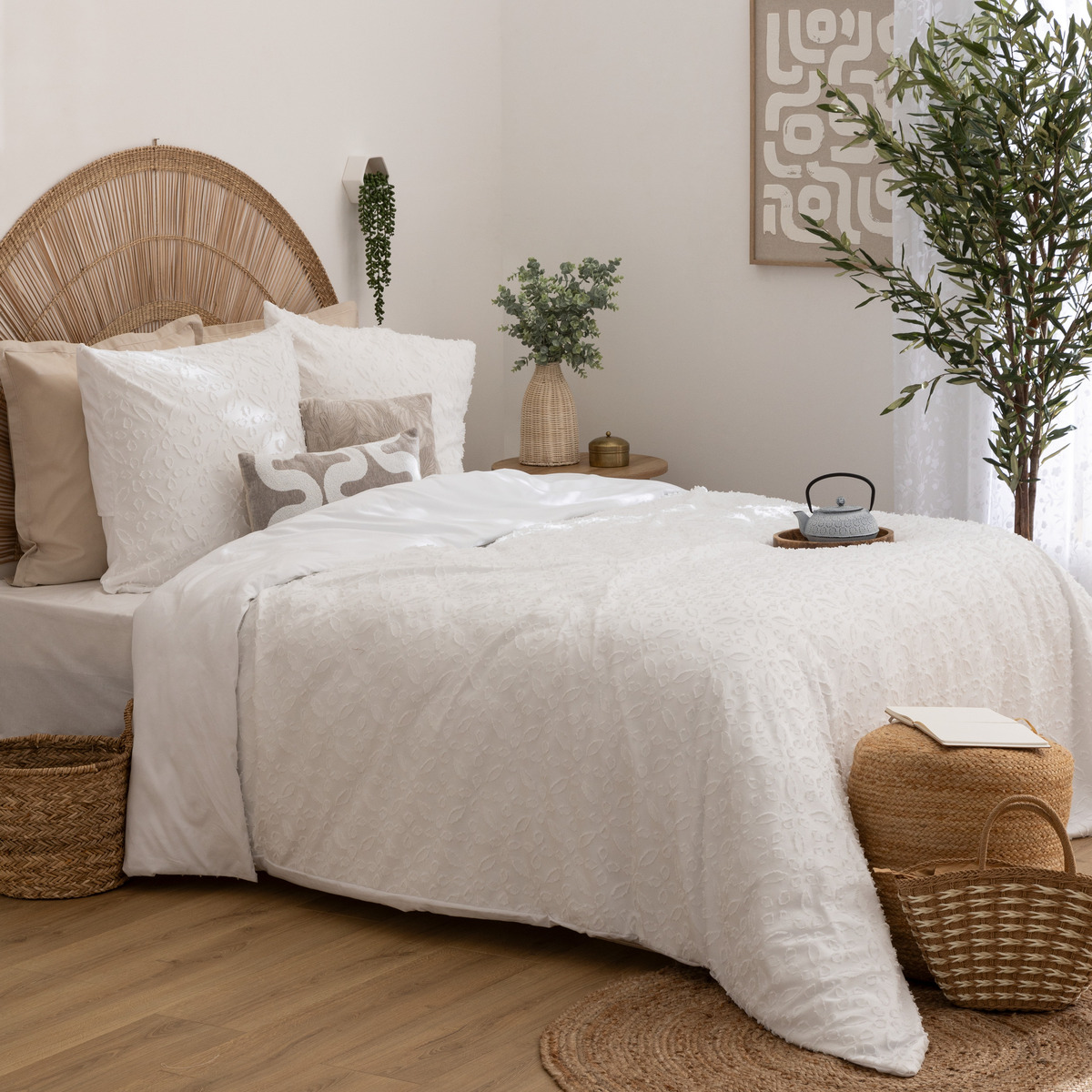 Parure de lit SWAN blanc, ATMOSPHERA