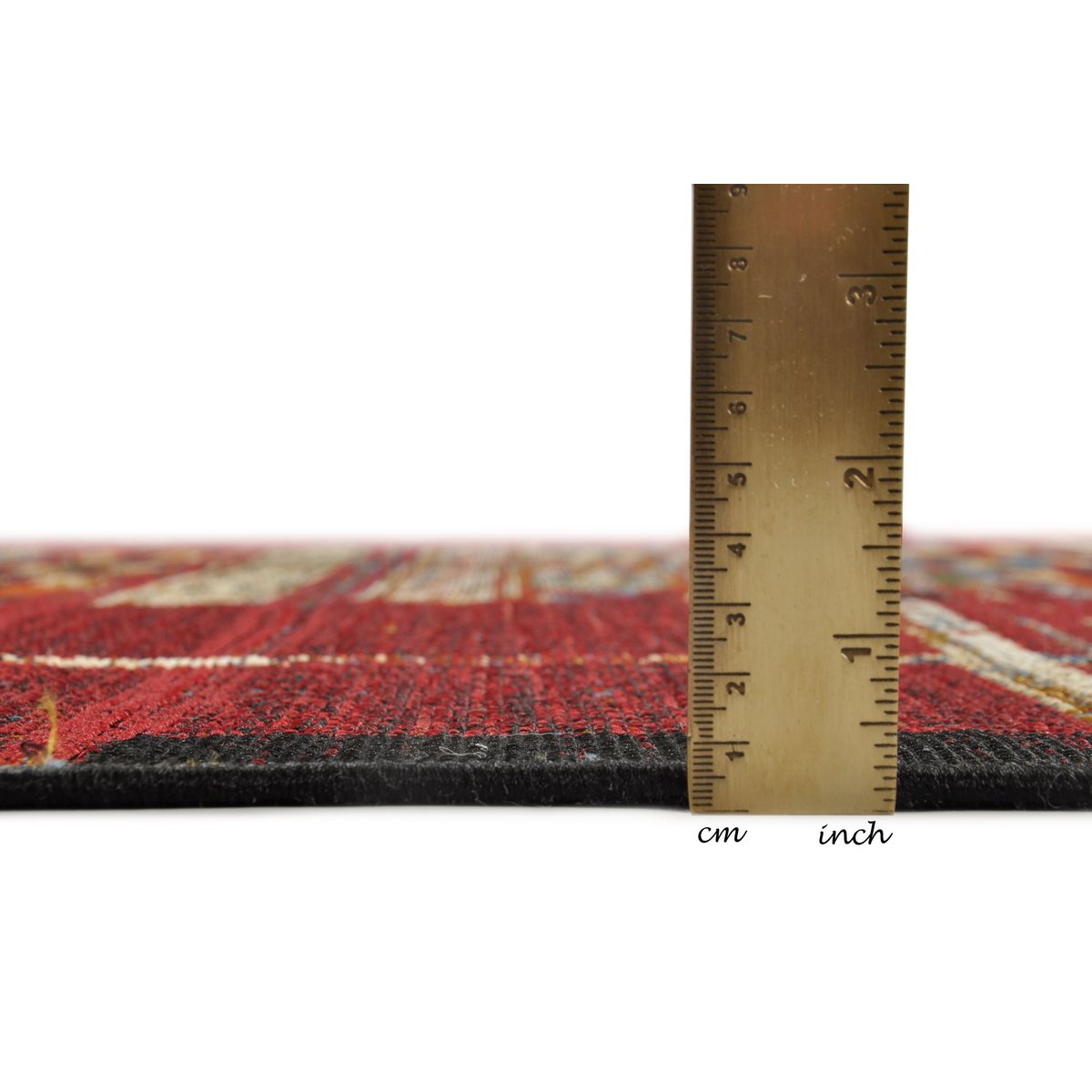 Tapis d'extérieur tissé plat à motifs géométriques - AURORA or, GINO FALCONE