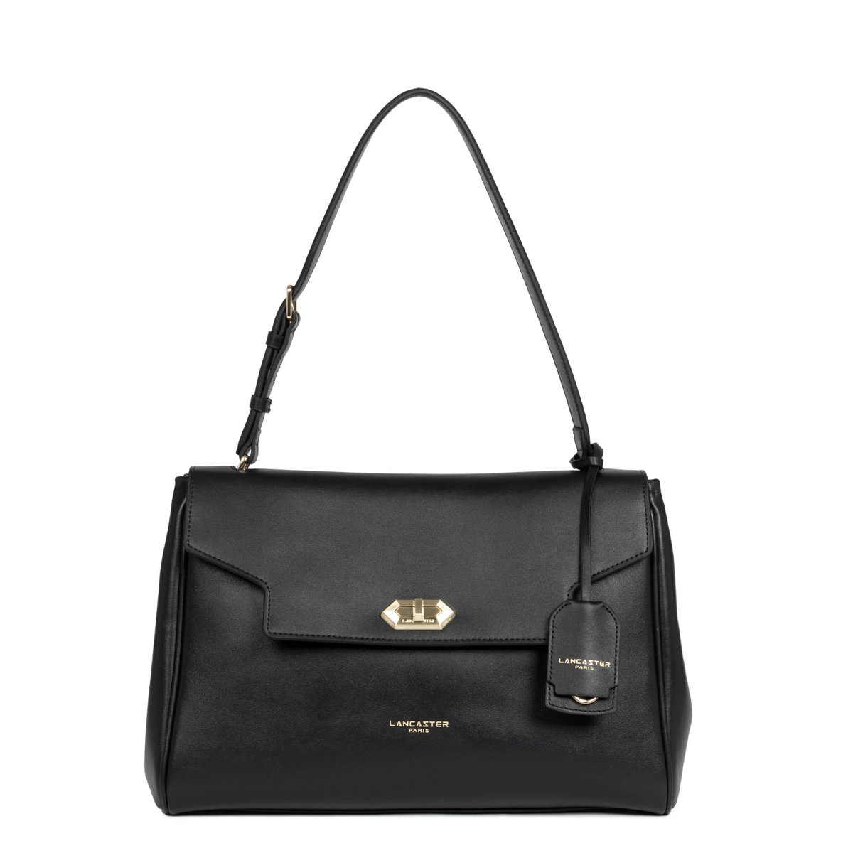 Grand sac cabas épaule DONNA GRACE noir, LANCASTER