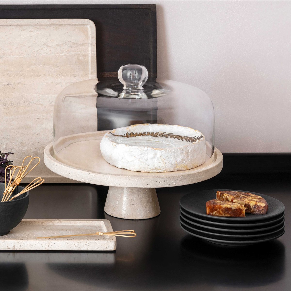 Cloche MANUFACTURE TRAVERTINE transparent, VILLEROY & BOCH