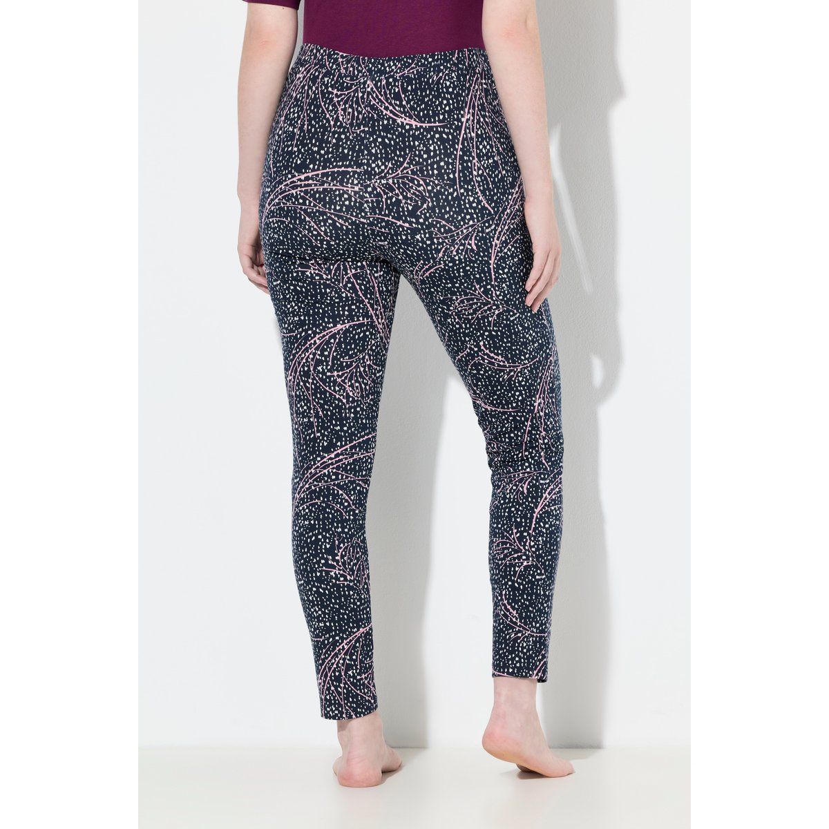 Legging en coton bio marine, ULLA POPKEN