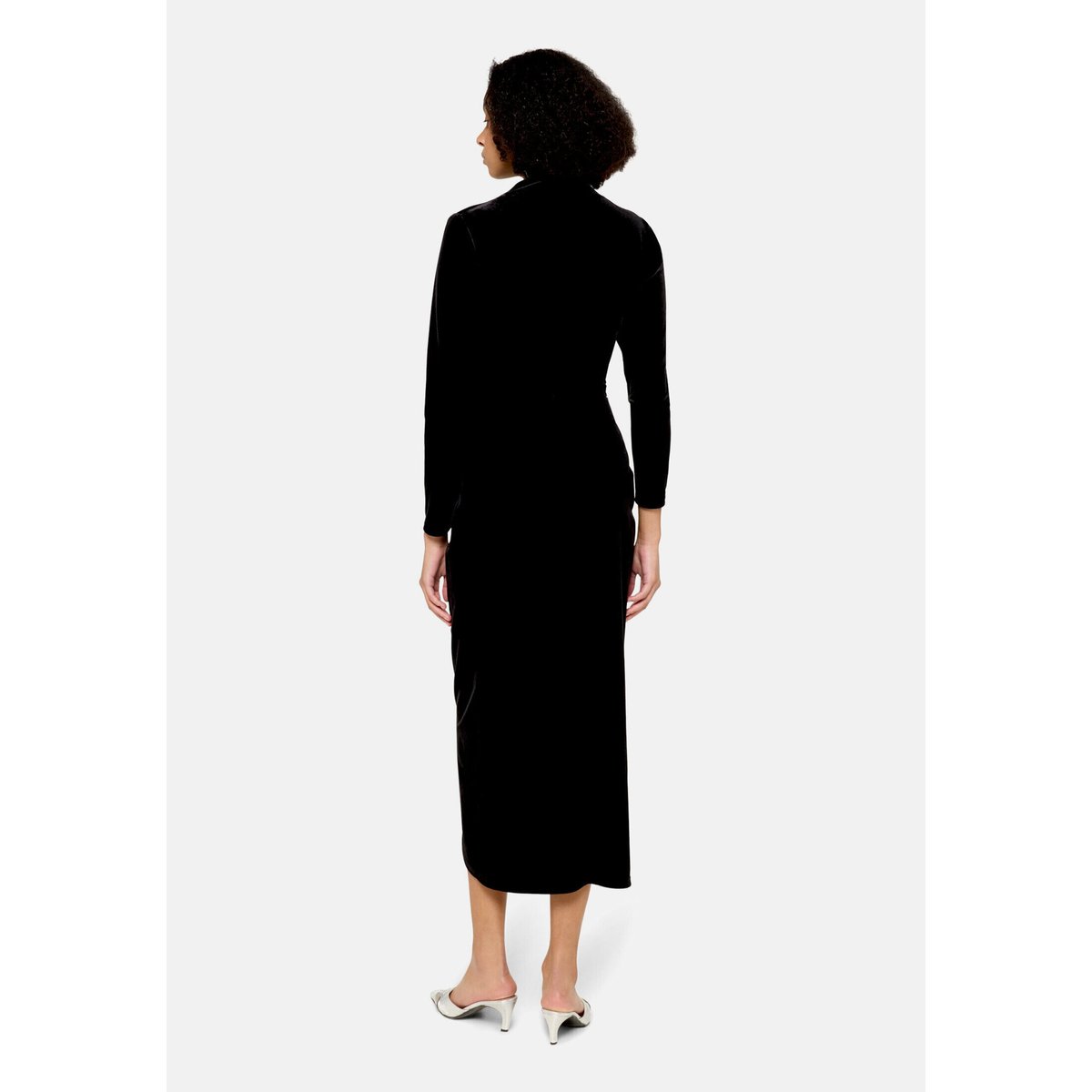 Robe de soirée à encolure en v noir, VERA MONT