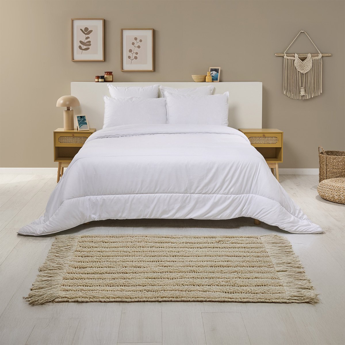 Couette été Anti-transpiration TOPCOOL blanc uni, BLEU CALIN