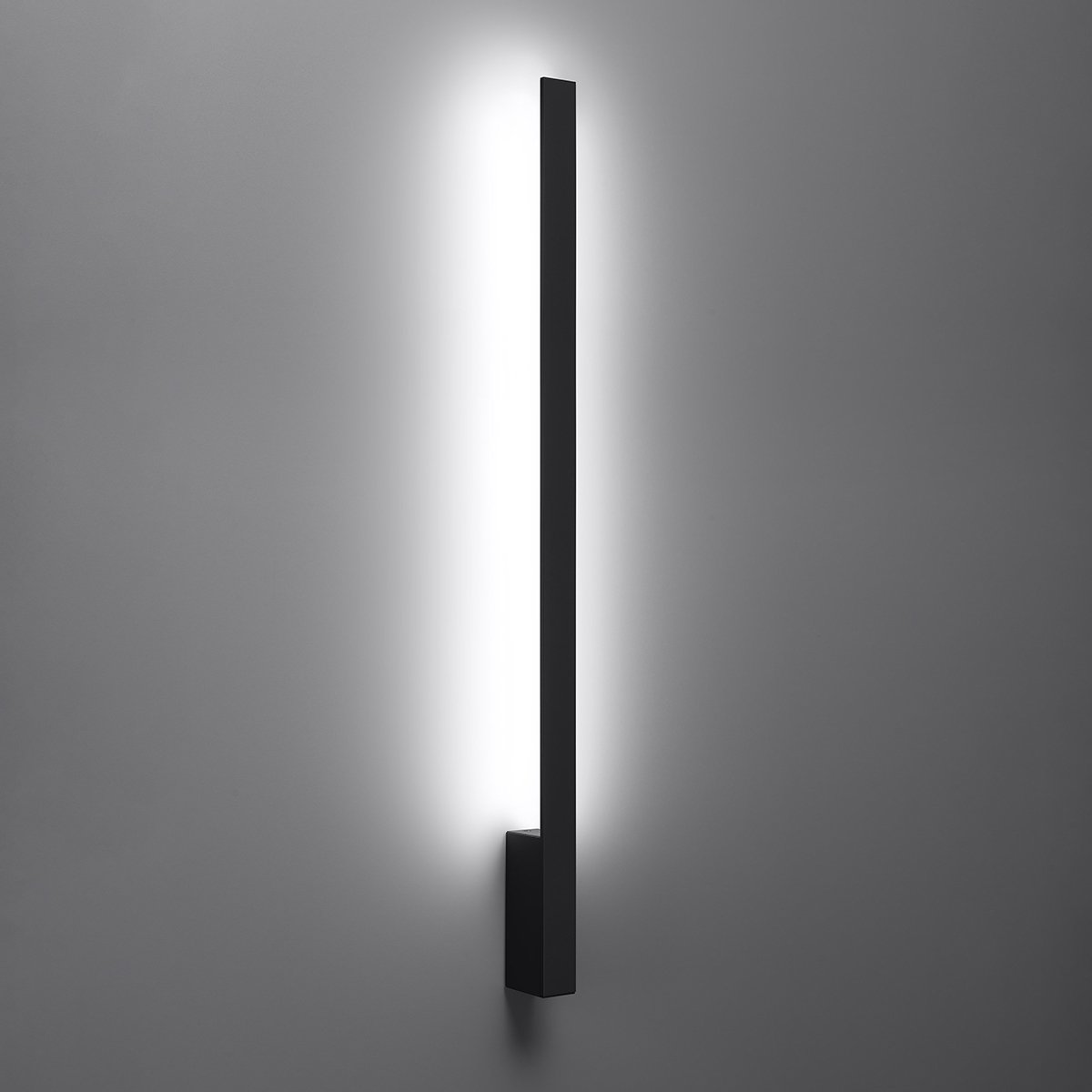 Applique murale Aluminium Noir LED 1 Lahti noir, EDEN