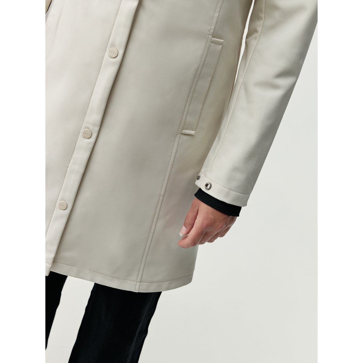 Veste de sport Trench oversize boutonné TRENCH blanc, BORN