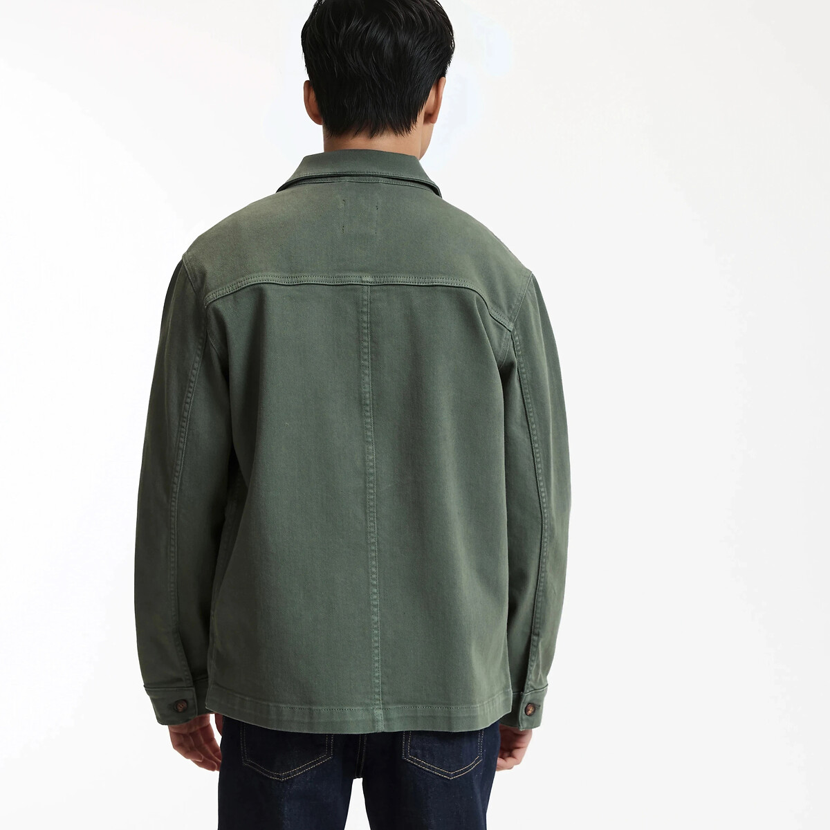 Veste workwear en coton sergé Signature HECTOR vert kaki, LA REDOUTE COLLECTIONS