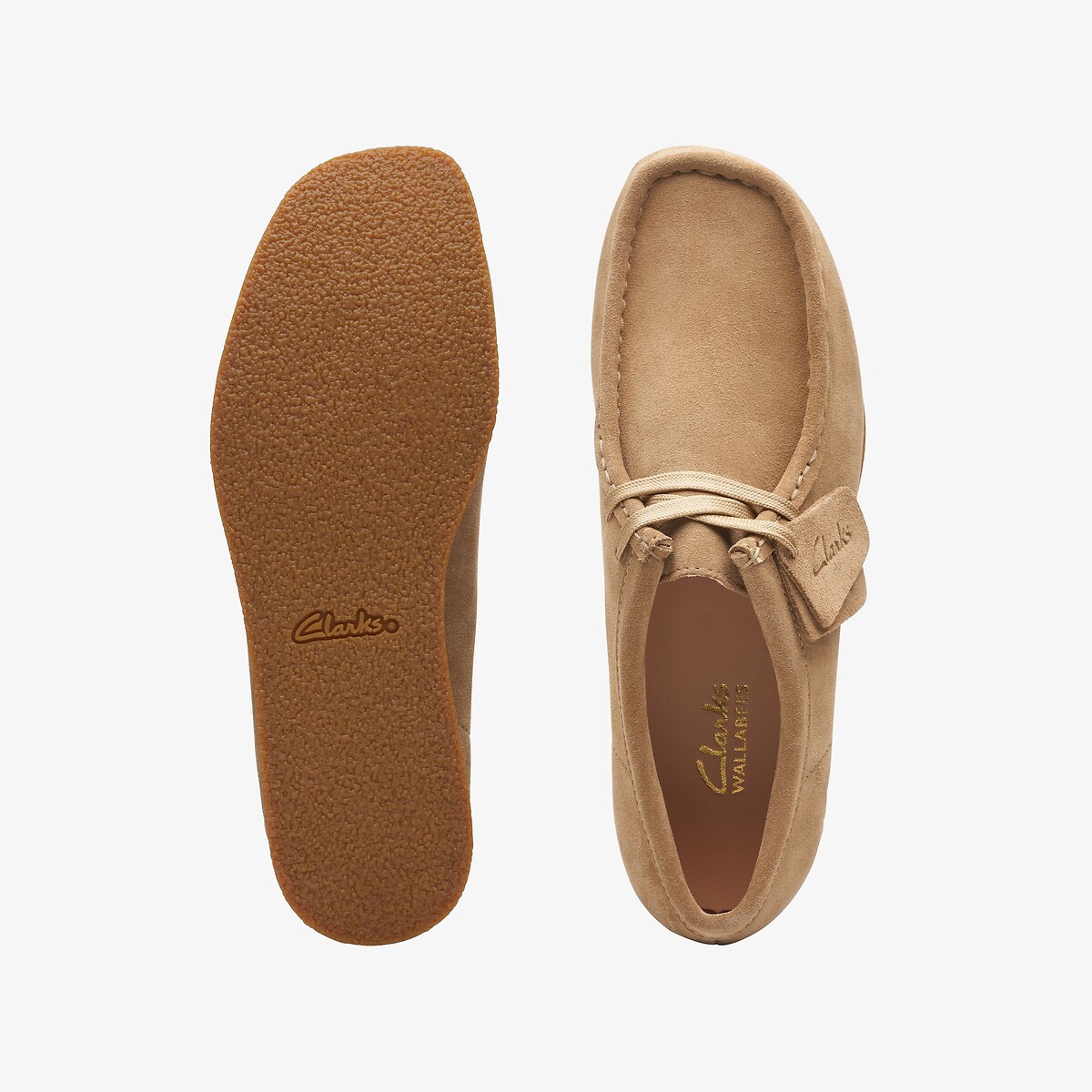 Chaussures Wallabee Evo en cuir suédé camel, CLARKS