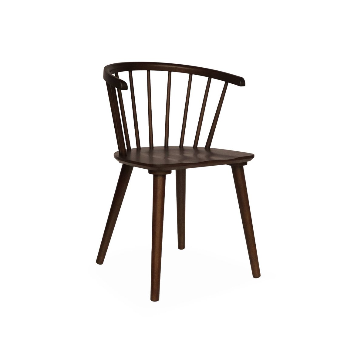Chaise à barreaux bois d'hévéa et contreplaqué (lot de 2) PAULA naturel, SWEEEK