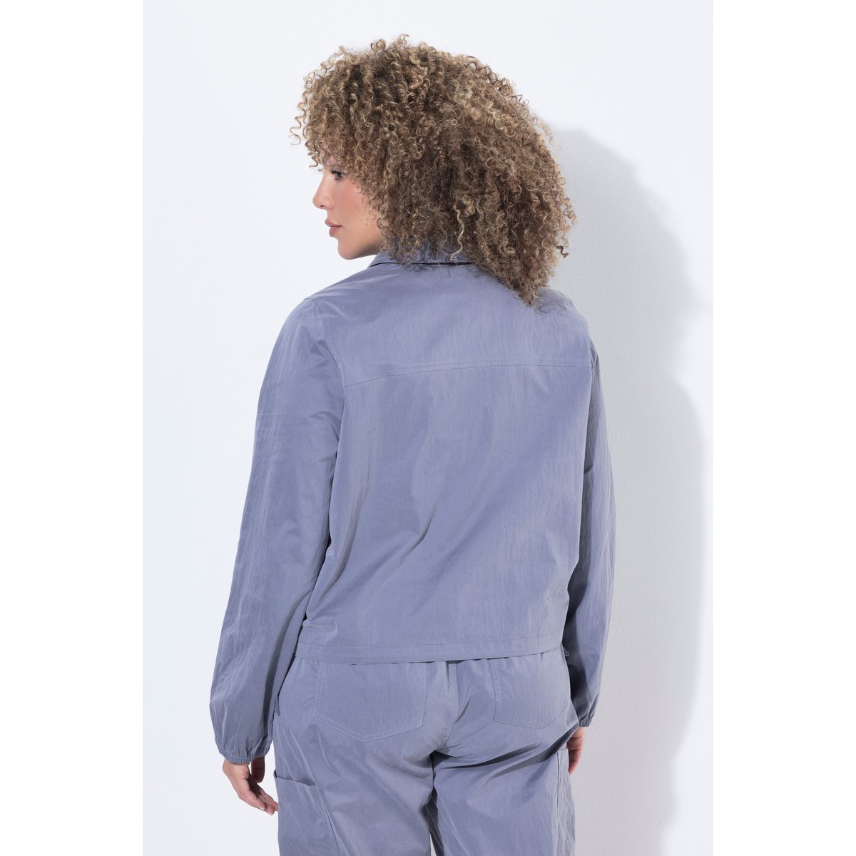 Chemisier avec fermeture zippée gris foncé, ULLA POPKEN