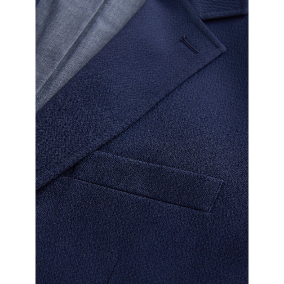Veste de costume en seersucker texturé bleu marine, NEXT